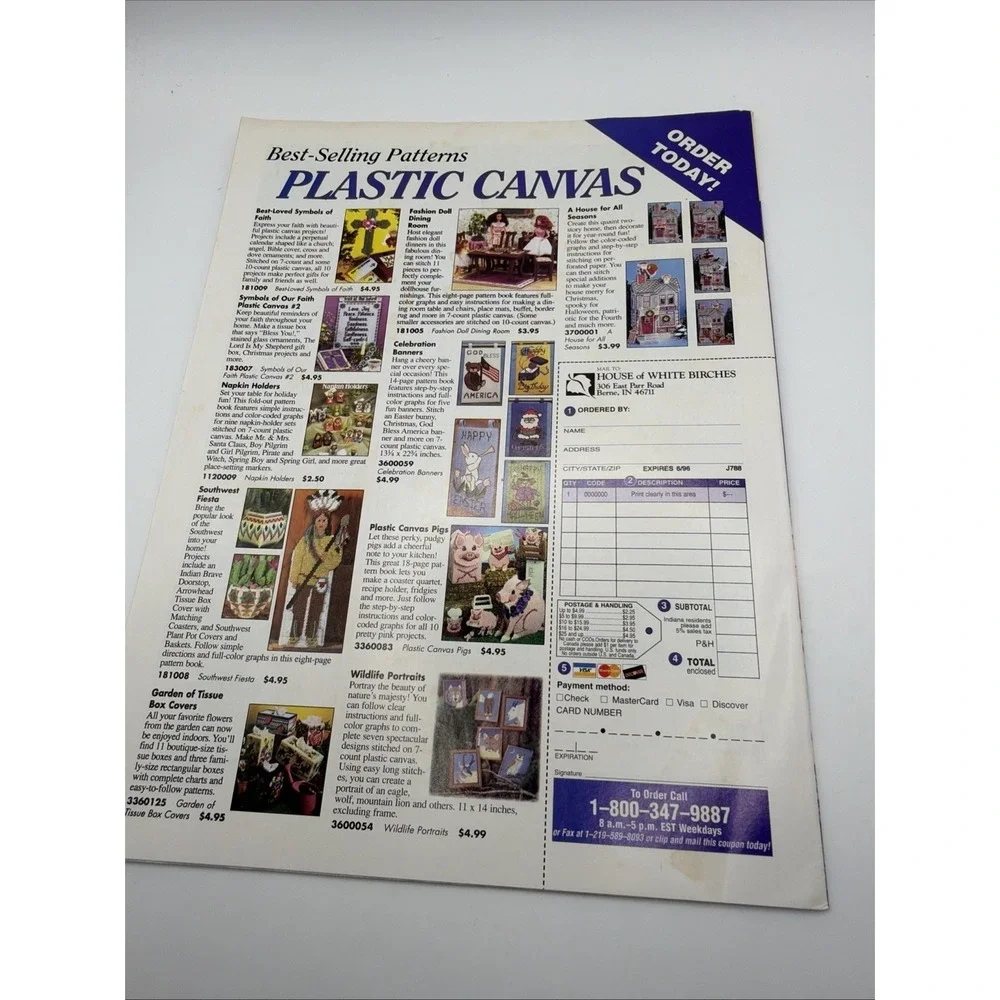 1995 Plastic‎ Canvas Crafts Magazines Complete Year Lot Of 6 Holiday Patterns